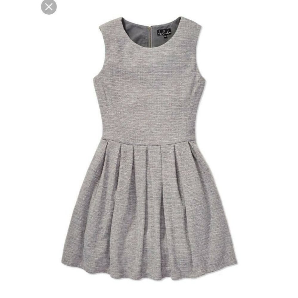 Aritzia Talula Women's Size 4 Waldorf Gray Pleated Sleeveless Dress With Pockets